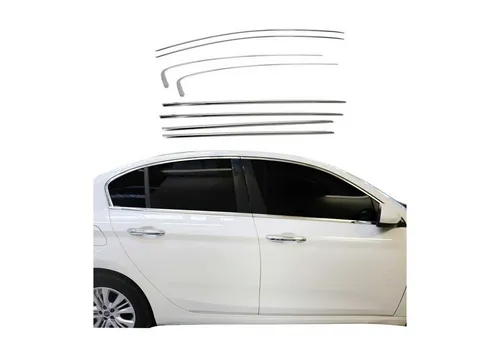 Fensterleisten Zierleisten für Fiat Tipo 2015-2025 Limo Schrägheck – 8tlg Chrom Set - Hochwertige Zierleisten aus rostfreiem Edelstahl für Fiat Tipo 2015-2025. Einfache Montage mit selbstklebendem Tape, verleihen Ihrem Fahrzeug ein stilvolles Aussehen.