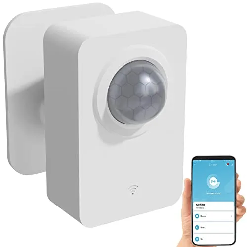Luminea Home Control Elesion Bewegungsmelder: ZigBee-PIR-Bewegungsmelder, 8 m Reichweite, 128° Erfassungswinkel, App (Smart, Funk, Überwachungssysteme)
