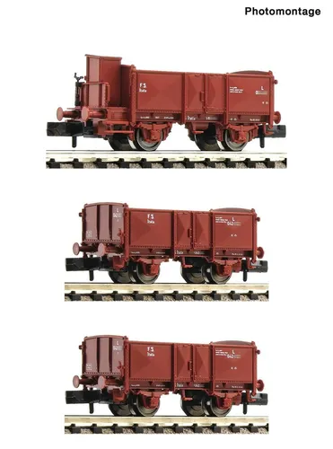 Fleischmann 6660034 Spur N 3er Set offene Güterwagen Kohlezug Ep. II-III FS