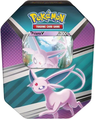 Pokemon Schwert & Schild V Tin Box - Psiana V Promo Auswahl - TCG Deck-Boxen, Blechdosen & Kartentrenner - Enthält die exklusive Psiana V Promo-Karte für Sammler und Spieler.