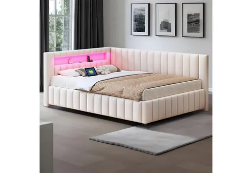 MODFU Polsterbett Daybett mit LED-Licht