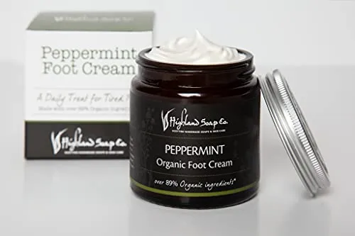 The Highland Soap Company Pfefferminz-Fußcreme, 120 ml, kühlende und erfrischende Bio-Fußfeuchtigkeitspflege