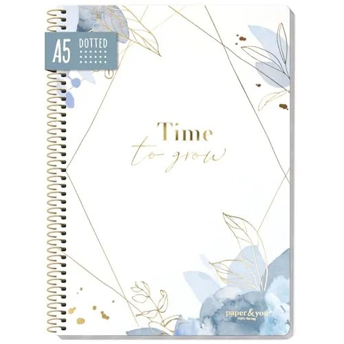 paper&you® dotted Journal A5 mit Spiralbindung 