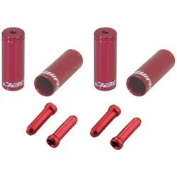 Jagwire Schaltzug Endkappenset Universal Pro 4 und 5 mm Rot - Komplettes Zubehör für dein Fahrrad: Das Jagwire Endkappenset bietet gedichtete und offene Endkappen für Schalt- und Bremszüge. Die rote Farbe sorgt für stylische Akzente, während die gedichteten Endkappen Schutz vor Schmutz bieten.