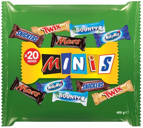 Mars Snickers Bounty Twix Milky Way Minis Schokoriegel 20er Pack