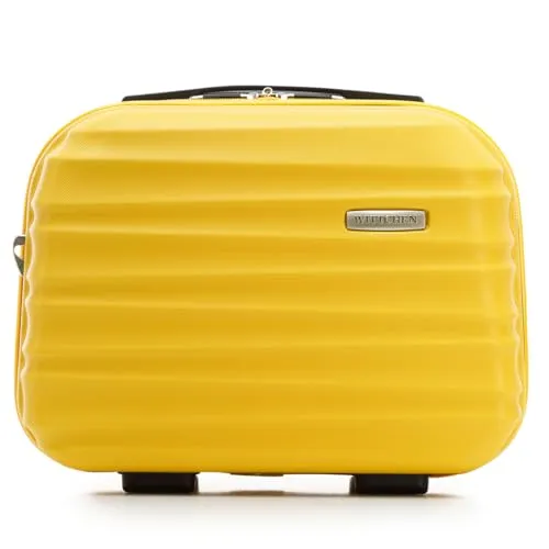 WITTCHEN Kosmetikkoffer Groove Line - Gelb, - Gepäck-Sets mit elegantem Design und praktischem Innenraum für optimale Organisation. Aus strapazierfähigem ABS gefertigt, ideal für stilvolle Reisen.
