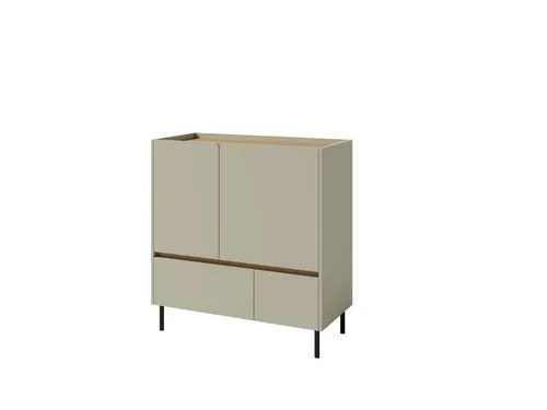 Masseno Kommode MURO 95 cm in Grün mit 2 Schubladen - Moderne Kommode MURO – vereint Stil und Funktionalität. Mit 2 Schubladen und 2 Türen bietet sie optimale Ordnung und passt perfekt in jedes Wohnambiente. Hochwertige Materialien garantieren Langlebigkeit und ansprechendes Design.
