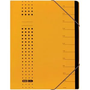 Elba 42496 GB chic A4 Ordnungsmappe 12 Fächer gelb