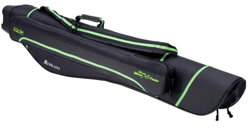 Mikado HARDCASE 2 Kammer Match-Feeder Rutenfutteral 1,35m - Angelrutentaschen mit stoßsicherer Innenschale aus PVC für optimalen Schutz und zwei getrennten Kammern für den sicheren Transport von 2 montierten Ruten.