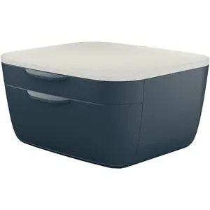 Leitz Schubladenbox 5357-00-89 Cosy, 2 Fächer - Ablage & Archivieren, ideal für die platzsparende Aufbewahrung von Schreibtischzubehör mit BPA- und BPS-freien Materialien.