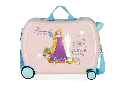 Disney Rapunzel Kinderkoffer 50 x 38 x 20 cm - Kindergepäck mit 34 l Fassungsvermögen, leichtes ABS-Material, ideal für Kinder von 3 bis 7 Jahren. Mit drehbaren Vorderrädern und seitlichem Zahlenschloss für mehr Sicherheit.