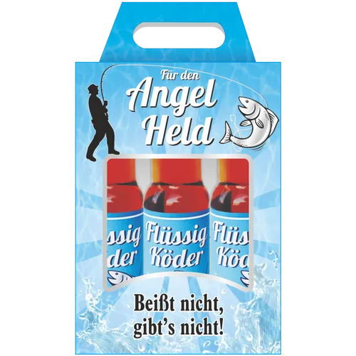 3er Box Angelheld Kräuterlikör Schnaps | Bester Angler Petri Heil Scherzartikel