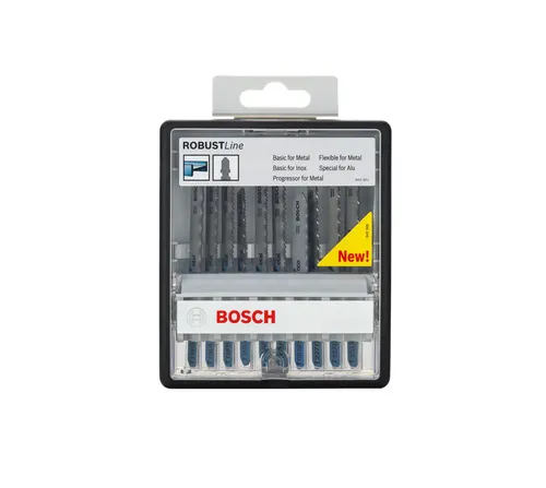 Bosch 10 teilig Metal Expert Stichsägeblatt Set Robust Line T Schaft 2607010541 - Sägeblätter für präzises Schneiden in Metall, langlebige Robust Line Qualität für anspruchsvolle Projekte.