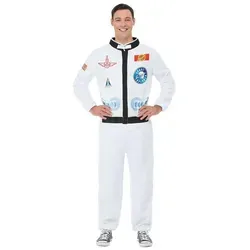 Metamorph Kostüm US Astronaut Kostüm - Kostüm für Erwachsene, ideal für Karneval oder Mottopartys, mit hochwertigem weißen Overall für authentischen Raumanzug-Look.