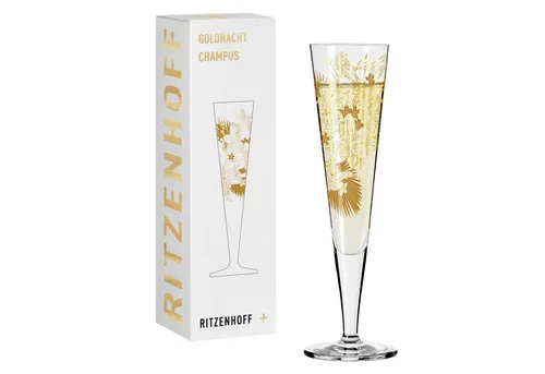 Ritzenhoff Champagnerglas Goldnacht, Kristallglas