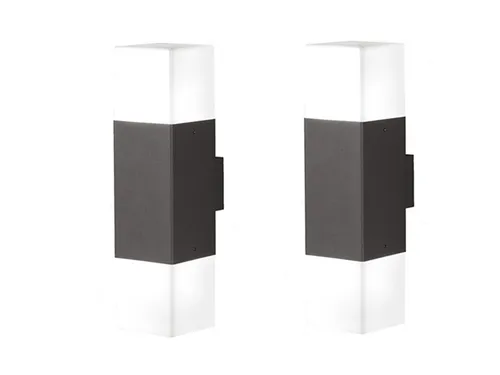 TRIO Leuchten LED Außen-Wandleuchte 2er-Set, Warmweiß, Anthrazit 33cm - Moderne 2er-Set Außenwandleuchten aus wetterfestem Aluminium, ideal für Eingangsbereiche und Terrassen. Inklusive wechselbarer E14 LED Leuchtmittel für blendfreies Licht und elegante Akzente.