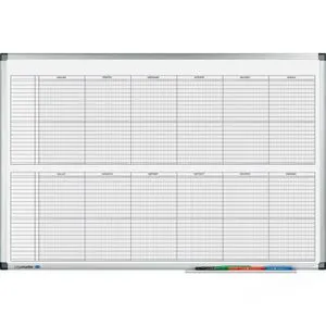 Legamaster 7-414000 Premium Projektplaner - UV-gehärtetes Whiteboard, ideal für GANTT-Diagramme und umfassende Projektplanung mit umfangreichem Zubehör