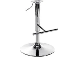 CLP Höhenverstellbarer Barhocker-Gestell mit T-Fußstütze in silber von CLP