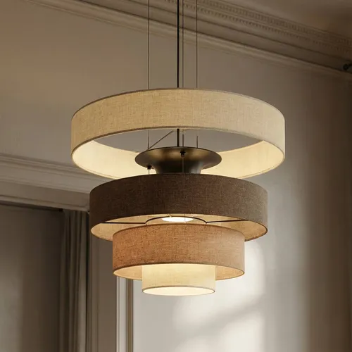 Lucande LED Pendelleuchte 'Peldano' in Braun – Modern & Energieeffizient