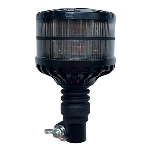 MelTruck 1x LED Warnleuchte mit 2 Leuchtmodi orange amber Rundumleuchte 12V 24V E9 Ø110mm