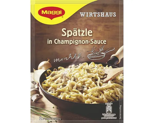 MAGGI Saucen, Maggi Wirtshaus Spätzle in Champignon Sauce herzhaft abgeschmeckt 123g
