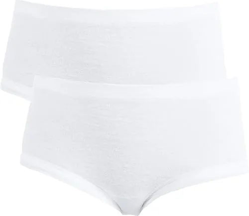 Erwin Müller Damen-Taillenslip 2er-Pack Frottee weiß Größe 42/44