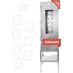 Räucherofen XL 110 cm hoch Edelstahl mit Untergestell, Räucherschrank