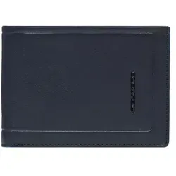 Piquadro Atlas Geldbörse RFID Schutz Leder 13 cm  blau von Piquadro