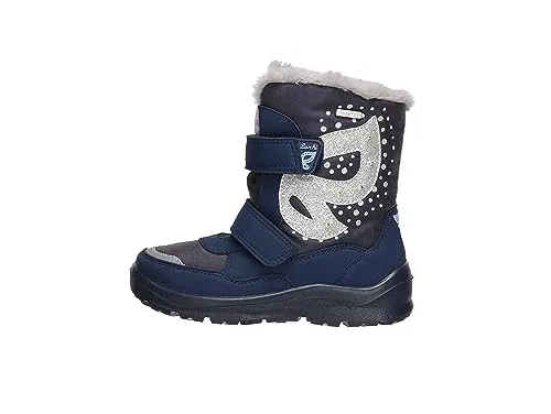 LURCHI Kioko Stiefel Kinder blau 30 - Wasserdichte Winterstiefel für Kinder mit blinkenden LEDs, atmungsaktiver SympaTEX-Membran und flexiblem, rutschhemmendem Profil – perfekt für aktive Entdecker an kalten Tagen.