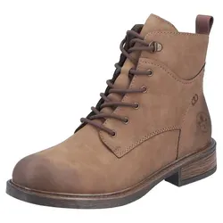 Rieker Schnürstiefel - Wood Kunstleder 43 - Wanderschuhe, ideal für jeden Anlass mit optimalem Halt durch Schnürung und Reißverschluss, griffiger Sohle und extra weicher Decksohle.
