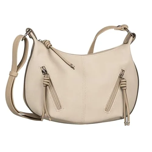 TOM TAILOR Caia Damen Umhängetasche - Weiße Crossbody Bag mit verstellbarem Schulterriemen und vielseitigen Fächern für optimalen Komfort
