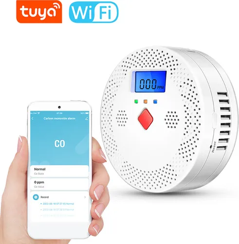 Tuya Wifi Kohlenmonoxid-Detektor mit LCD-Bildschirm von Cocosity