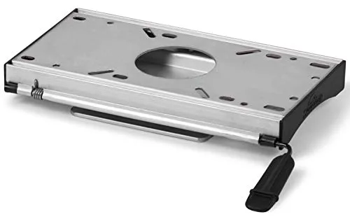 wellenshop Sitzschiene Bootssitz Aluminium 34 x 18 cm mit Arretierung Stuhlfuß Sitz-Konsole Gleitschiene Schiene Sitz Befestigung Laufschiene universal