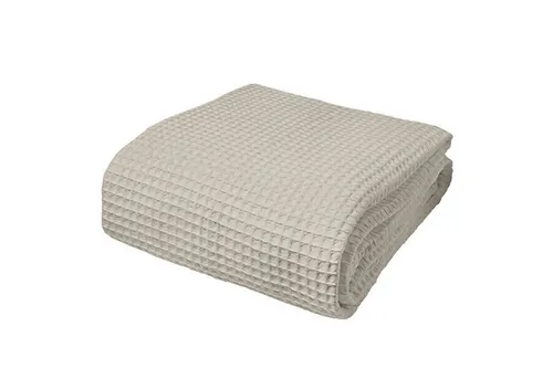Wülfing Sommerbettdecke aus 100% Baumwolle – Leichte Pique Wohndecke in Grau 150x210 cm