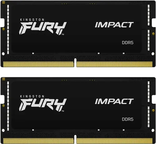 Kingston FURY Impact DDR5-RAM - 64 GB (2x 32GB), 4800 MHz, Plug-and-Play, ideal für leistungsstarke Notebooks