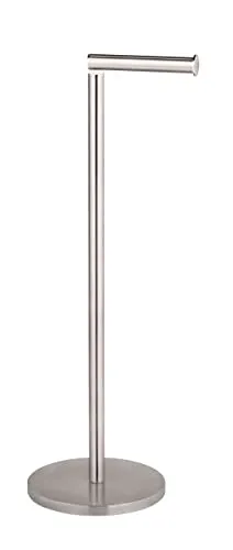 WENKO Stand Toilettenpapierhalter - Toilettenpapieraufbewahrung im minimalistischen Design mit Platz für 4 Ersatzrollen aus hochwertigem, rostfreiem Edelstahl – ideal für jedes Bad.