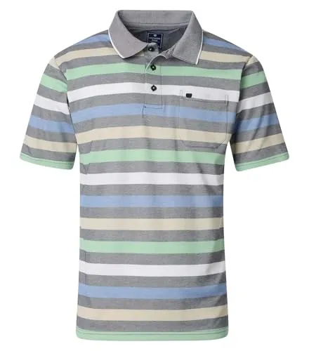 Redmond Herren Polo - Blau, Größe XL - Stylisches Kurzarm Poloshirt für Herren, gemustert und ideal für Freizeit und sportliche Anlässe.