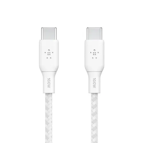 USB-C zu USB-C Kabel 2m Weiß – Datenübertragung und Laden - Hochwertiges 2m USB-C Kabel in elegantem Weiß. Ideal für Datenübertragung und Laden von Laptops und Smartphones. Robuste Ummantelung sorgt für lange Lebensdauer.