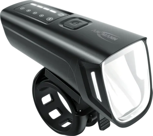 Ansmann Fahrradlicht Bikelight 100 Lux - Fahrradbeleuchtung mit 200m Reichweite und 4 Helligkeitsstufen. USB aufladbar, StVZO zugelassen, ideal für sicheres Fahren bei Tag und Nacht.