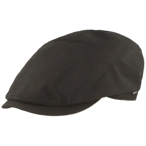 Breiter Herren Schiebermütze Flatcap Schirmmütze Black 60