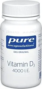 Pure Encapsulations Vitamin D3 4000 I.E. Kapseln - Nahrungsergänzungsmittel mit 4000 I.E. Vitamin D3 in praktischen Kapseln, unterstützt das Immunsystem und fördert die Knochengesundheit.