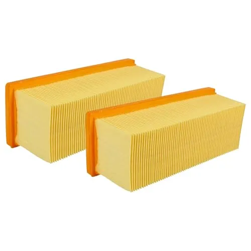 vhbw 2x Staubsaugerfilter kompatibel mit Kärcher SE 5.100, SE 6.100, A2701, A2801 Plus, SE 3001, A2731 PT, SE 2001 - Hauptfilter, Flachfalten-Filter