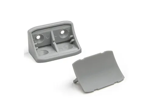 SO-TECH® Winkelbeschlag Korpusverbinder Doppel-Eckverbinder 24 x 24 x 44 mm mit Abdeckkappe (100 St)