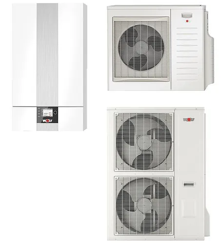 Wolf Paket Wärmepumpe BWL-1S-07 E-Heizelement 10m Kalte von Wolf