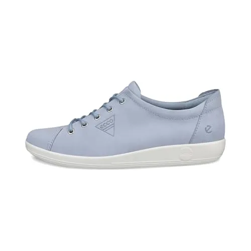 ECCO Sneaker Soft 2.0 Tie - Damen, dustyblau, Größe 37 - Sneaker aus Premium-Leder mit leichter und flexibler Sohle, ideal für stilvolle Outfits und höchsten Tragekomfort.