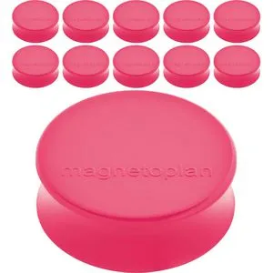 Magnetoplan Magnete Ergo Large, pink, Ø 34 mm, Höhe 12,5 mm, 10 Stück