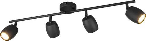 Wandspot NANCY 4-flammig - Schwarz, DH 7x15.50 cm - Lampen mit 4 drehbaren und schwenkbaren Spots, ideal für individuelles Lichtdesign in jedem Raum.