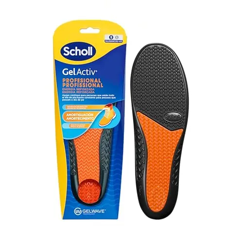 Scholl GelActiv Professionelle Einlegesohlen für Damen, für Stiefel und Arbeitsschuhe, ganztägiger Komfort, Stoßdämpfung und angenehme Dämpfung mit GelWave-Technologie, Größe 35,5-40,5