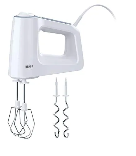 Braun Household Multimix 3 HM3100 WH - Handrührgerät 500 W, langlebig und hochwertig für perfekte Backergebnisse