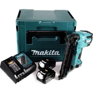 Makita Elektronagler DBN600RTJ - 18V Akku-Nagler mit 2x 5,0Ah Akkus, ideal für Innenausbau und bis zu 800 Nägel pro Ladung